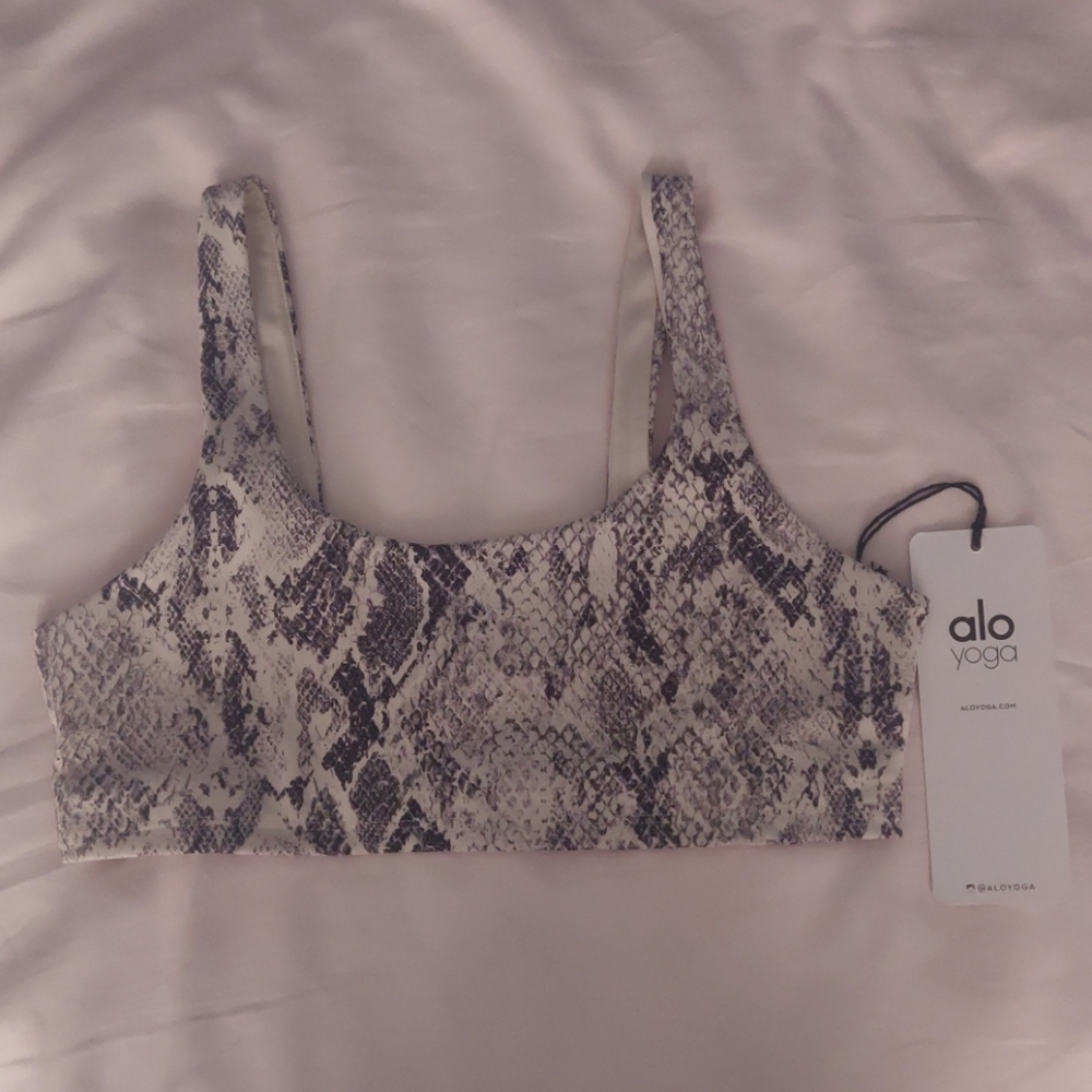 Alo Yoga Vapor Snakeskin Sports Bra NWT